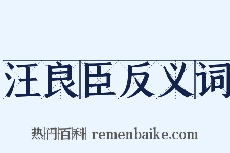 汪良臣反义词是什么意思的图片